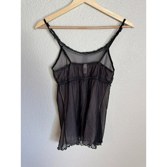 SIMPLY VERA Vera Wang Black Size Large Babydoll Nightie Teddy Bow Sheer - Picture 12 of 13
